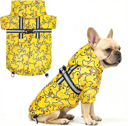 BEAUTYZOO Dog Raincoat Hooded with Harness Built-in for Small Medium Large Dogs Girls Boys, Dog Rain Jacket Slicker Poncho, Waterproof Dog Rain Coat Clothes for Winter Rainy Snowy Days, Pink XS - Image 12