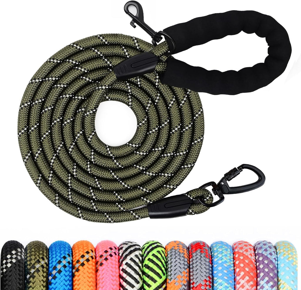 Long Leash for Dog Training 6FT/ 10FT/ 15FT/ 30FT/ 50FT/ 100FT, Reflective Nylon Rope Lead with Comfortable Padded Handle for Large Medium Small Dogs Walking, Playing, Camping - Image 10