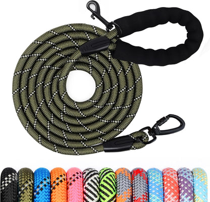 Long Leash for Dog Training 6FT/ 10FT/ 15FT/ 30FT/ 50FT/ 100FT, Reflective Nylon Rope Lead with Comfortable Padded Handle for Large Medium Small Dogs Walking, Playing, Camping - Image 10