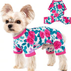 Dog Pajamas for Small Dogs Summer Puppy Pajamas Cute Pet Jumpsuit with Yellow Duck Pattern Lightweight Small Dog Clothes Doggy Onesie(Yellow Duck, X-Small) - Image 10