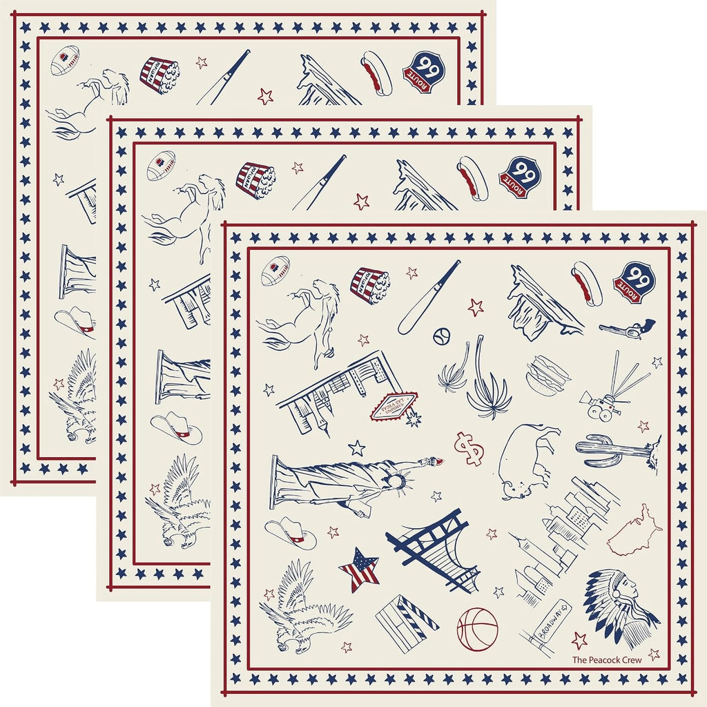 The Peacock Crew Premium Soft Cotton Bandanas Pack for Men and Women Paisley 22 x 22 inches - Image 13
