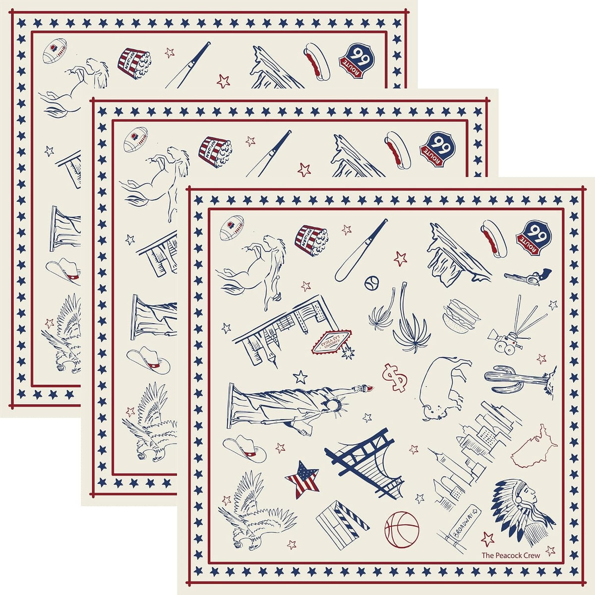 The Peacock Crew Premium Soft Cotton Bandanas Pack for Men and Women Paisley 22 x 22 inches - Image 13