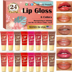 Azen 24 pack lip gloss set front view in packaging