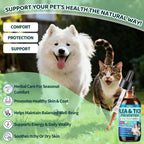 Natural herbal pet supplement dropper bottle close up