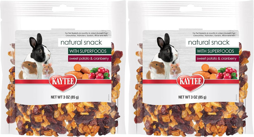 Kaytee Natural Snack with Superfoods For Pet Guinea Pigs, Rabbits, Hamsters, and Other Small Animals, Apple & Carrot, 2.5 Ounces - Image 9