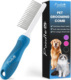Poodle Pet Detangling Pet Comb with Long & Short Stainless Steel Teeth for Removing Matted Fur, Knots & Tangles - Detangler Tool Accessories for Safe & Gentle DIY Dog & Cat Grooming - Image 15