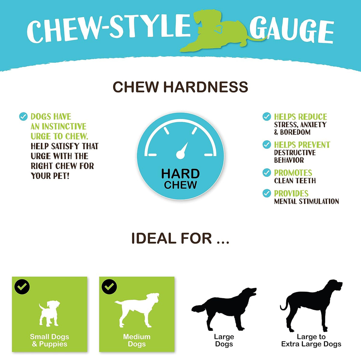 Premium USA packed single ingredient pressed hide bones for pets