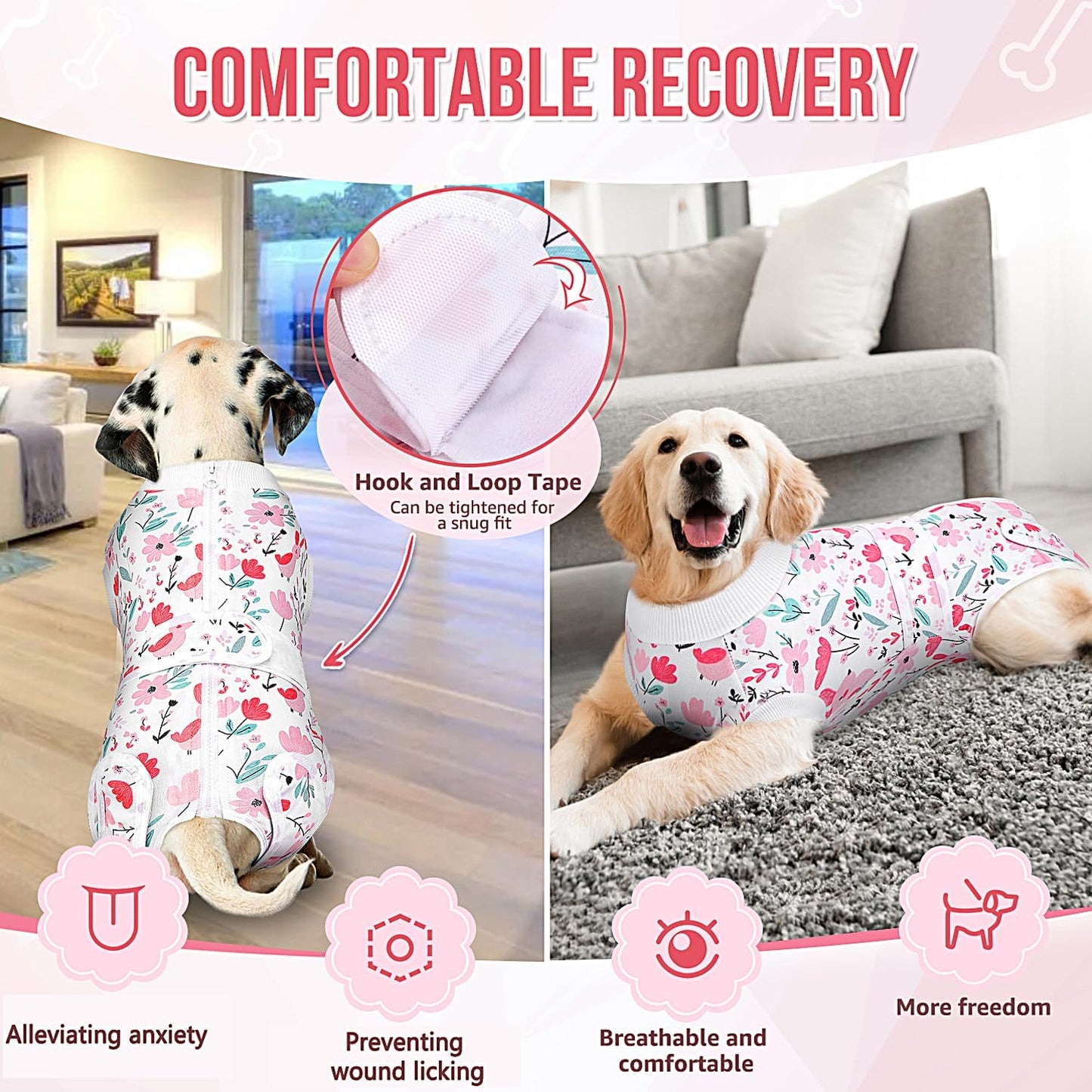 Lukovee cone alternative post surgery suit on a dog