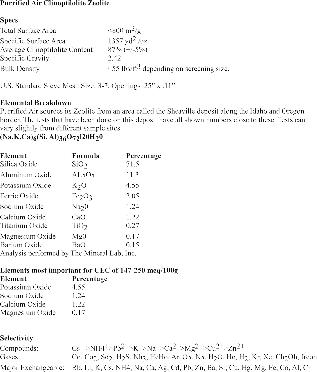 Authentic imported USA clinoptilolite zeolite multi purpose gravel particles measured against a scale