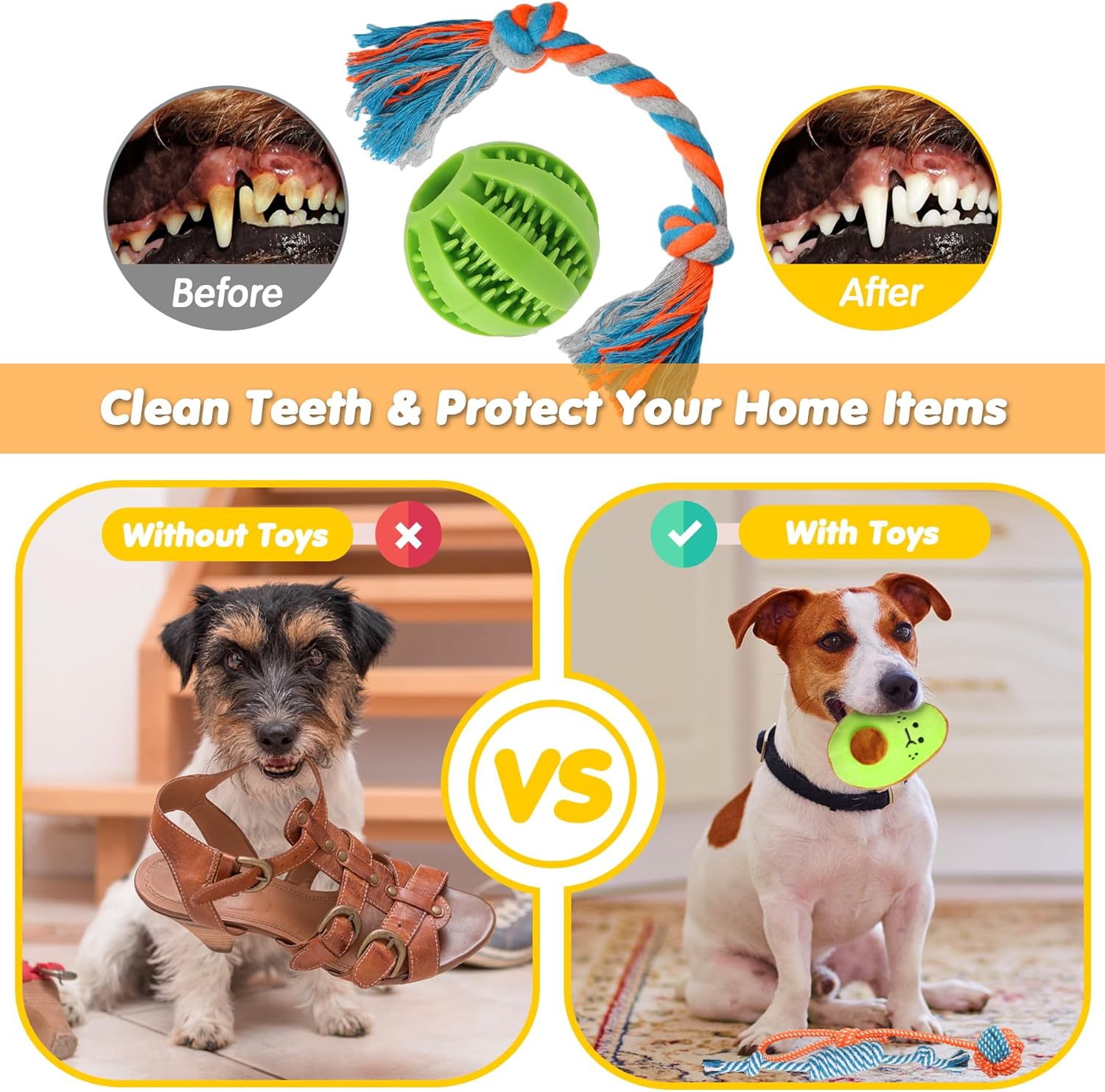 Zeaxuie puppy toys set with storage bag