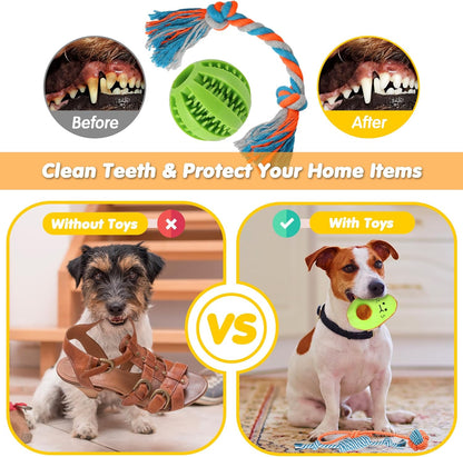 Zeaxuie puppy toys set with storage bag