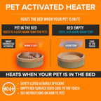 Calming warming pillow pet bed side profile