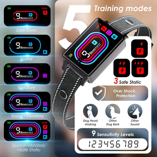 Keoge smart dog bark collar showing adjustable strap
