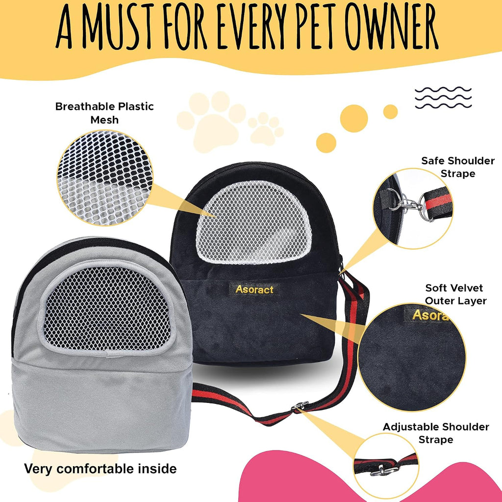 Jerliflyer small animal bonding pouch with mesh window