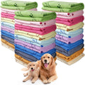 Senonapo 30 pieces colorful microfiber dog towels bulk pack