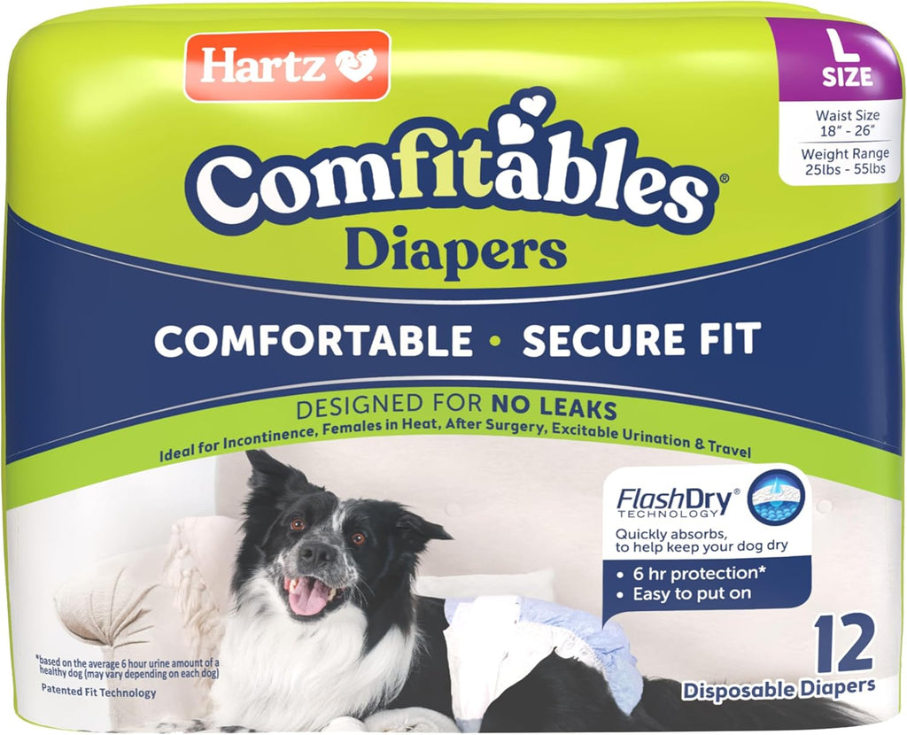 Hartz Disposable Dog Diapers, Size M 32 count, Comfortable & Secure Fit, Easy to Put On - Image 12