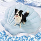 Dog Cooling Mat, 48'' x 28'' Large, Q-Max>0.4 Self-Cooling Mat for Dog Reversible (Cool & Warm), Double-Sided Pet Cool Pads for Summer, Crate, Kennel, Machine Washable, Non-Gel, Blue+Grey - Image 9