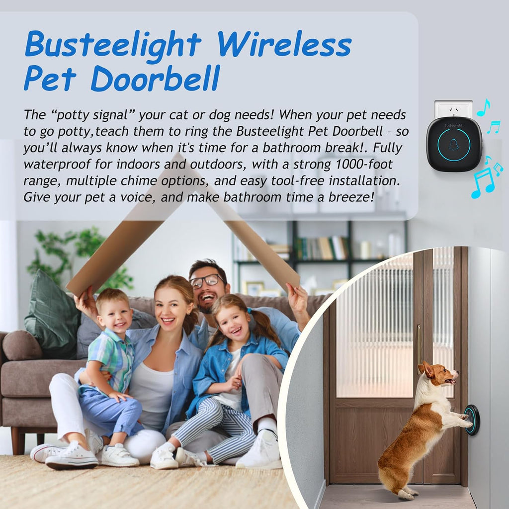 Busteelight dog potty training bell transmitter button