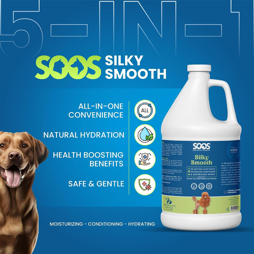 Soos pet grooming essentials anti static and coat softening formula