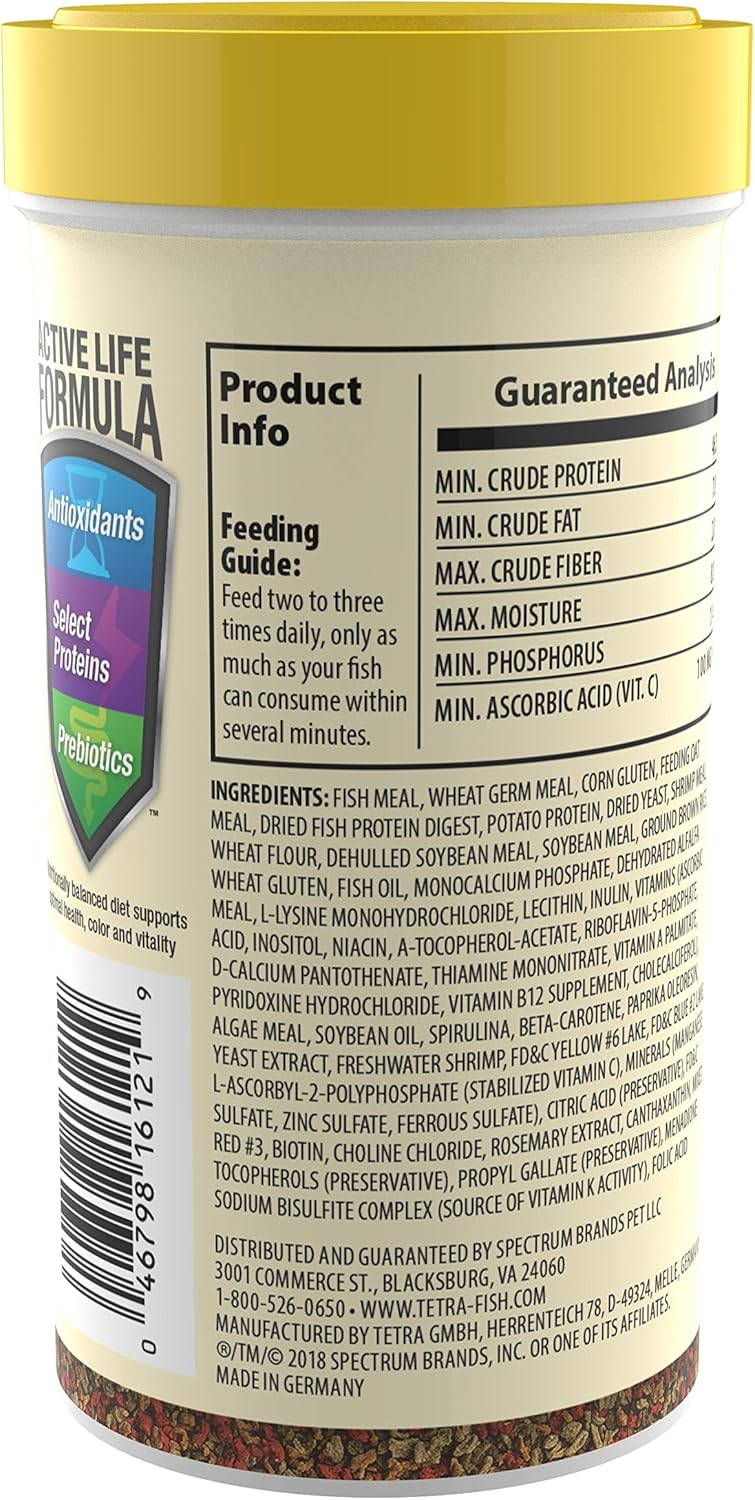 Tetra TetraMin Tropical Granules front view packaging container