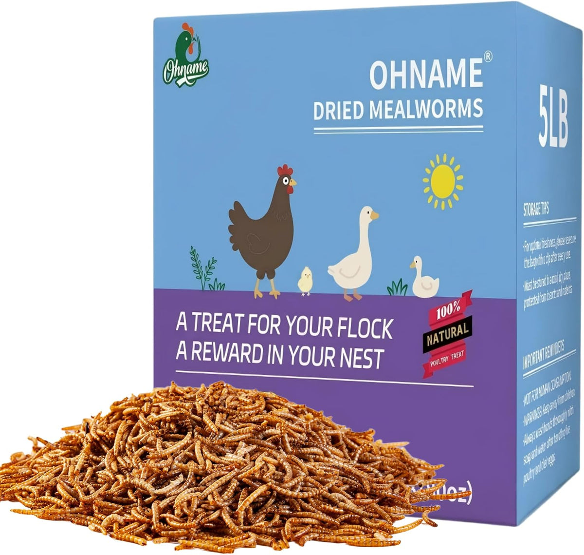 2LB Dried Mealworms for Chickens - 52% Protein for Growth - Image 9