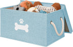 Dog Toy Basket with Lid, Dog Basket for Toys, Dogs Toy Box with Cotton Rope Handles, Collapsible Storage Bins for Pet Toys, Dogs Storage Organizer, Beige - Image 10