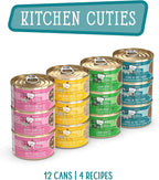 Close-up of individual 3.2 Ounce cans from the Weruva variety pack