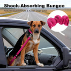 Adjustable dog harness seatbelt pink