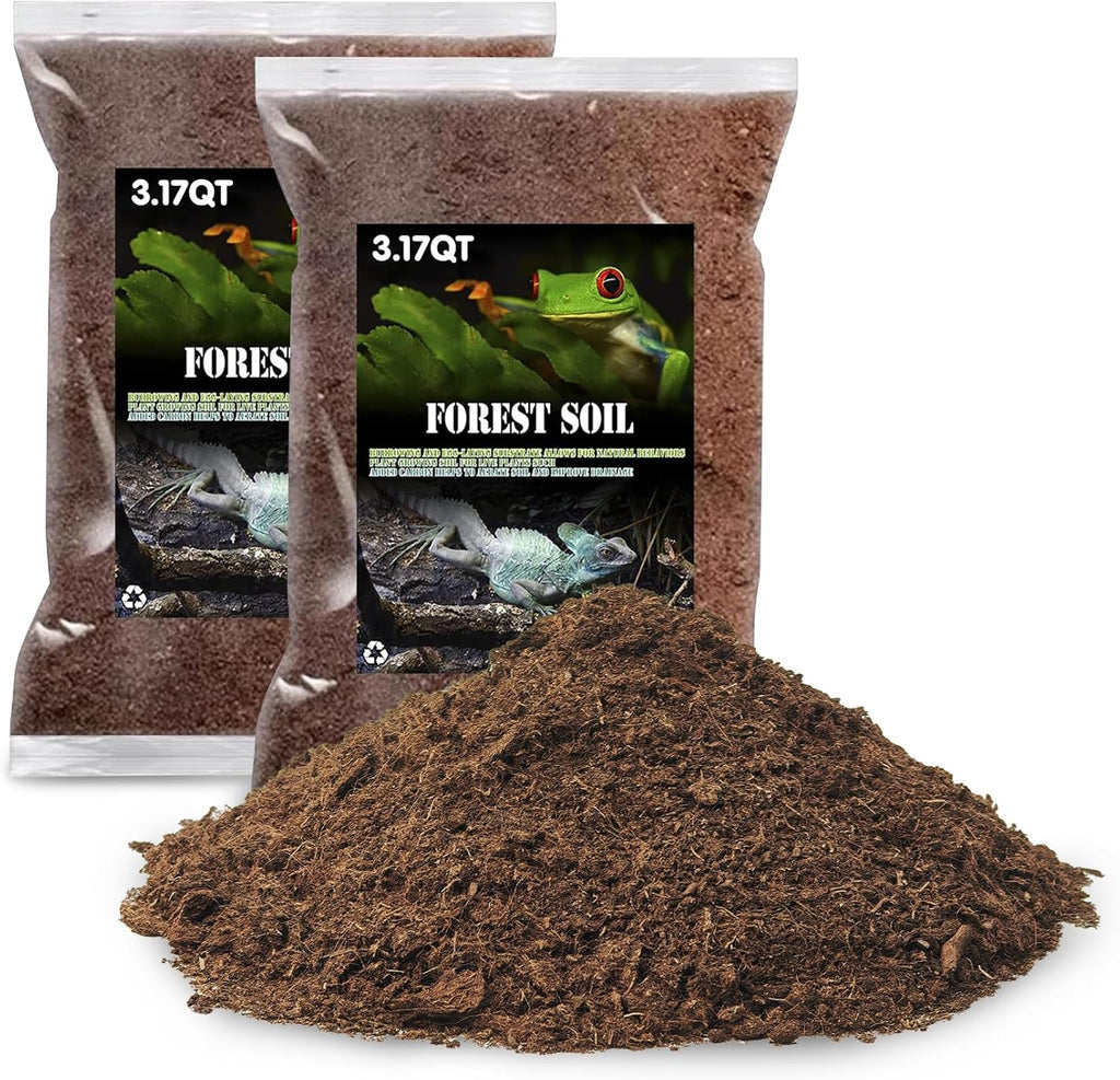 VCEPJH 2 Pcs Reptile Substrate Burrowing Tortoise Bedding for Habitat Bearded Dragon Enclosure Topsoil Terrarium Substrate for Snake Tarantula Gecko Lizard Spidey Frog Hermit Crab (5 L) - Image 12