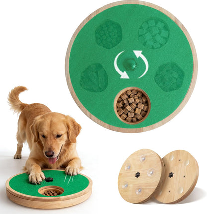 Zenflux Dog Nail Scratch Board with Treat Box - Anti-Slip Rotating Dog Paw Care File Toy, Wooden Dog Scratch Pad for Nails with Adjustable Tension, Stress-Free Grooming & 2 Optional Base Types, Black - Image 10