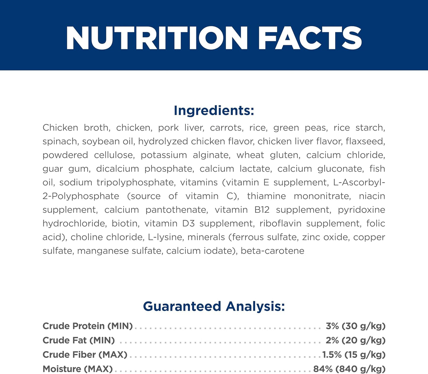 Hill's Pet Nutrition premium chicken and vegetable formula dog food