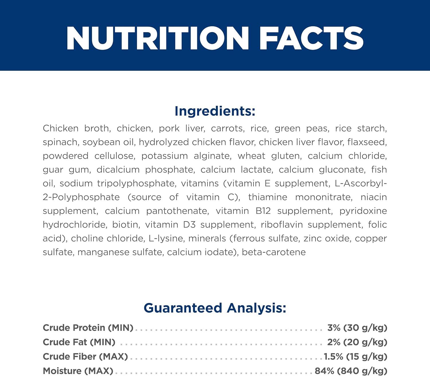 Hill's Pet Nutrition premium chicken and vegetable formula dog food
