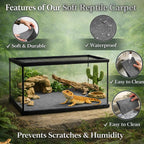 Hercocci grey terrarium bedding liner rolled out