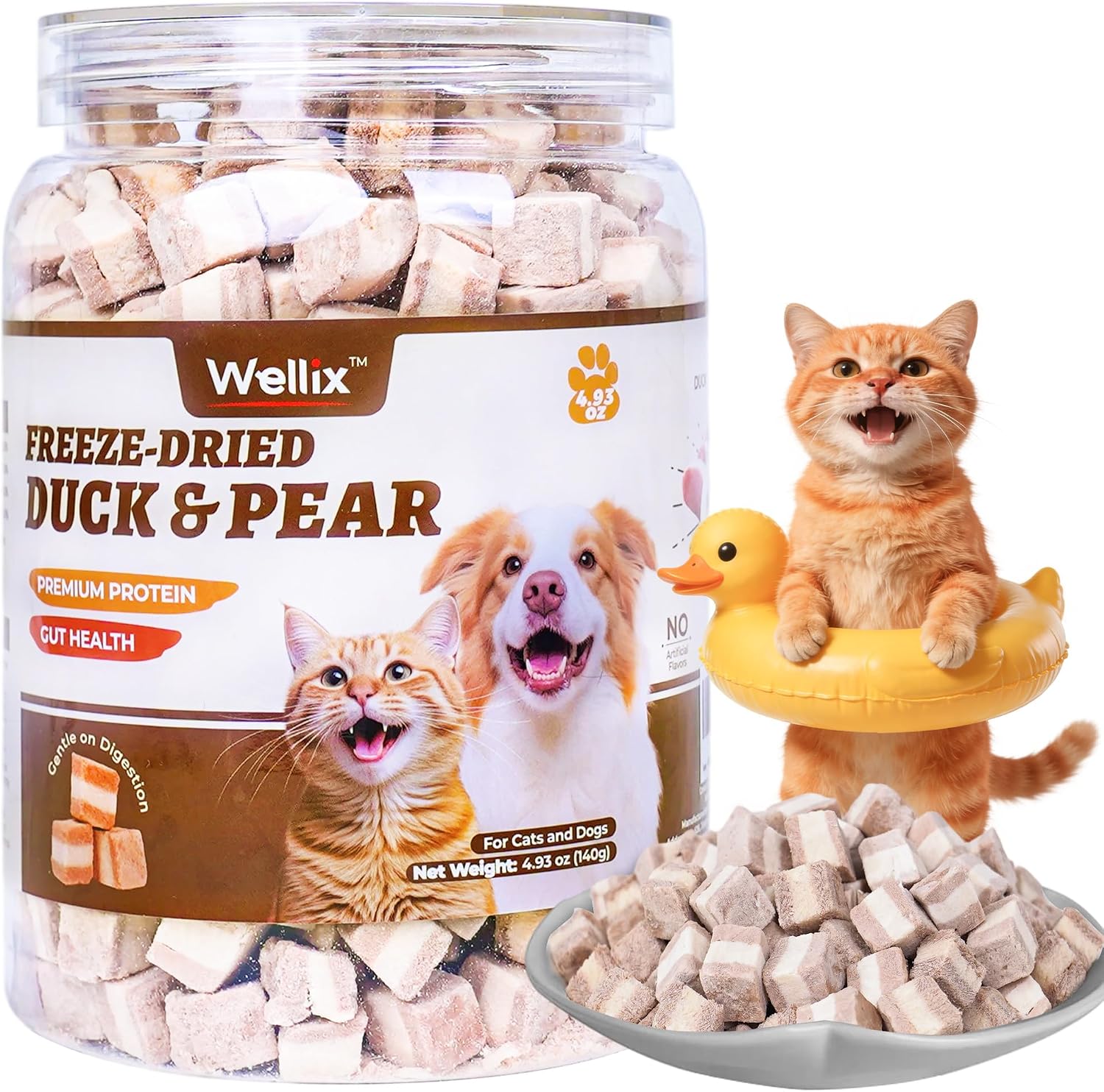 Wellix Freeze-Dried Treats for Dogs and Cats - SunnyBites Freeze Dried Chicken Cat Treats for Indoor Cats - Supports Immunity&Gut Healthy for Training Kitten Snack 3.5oz - Image 10