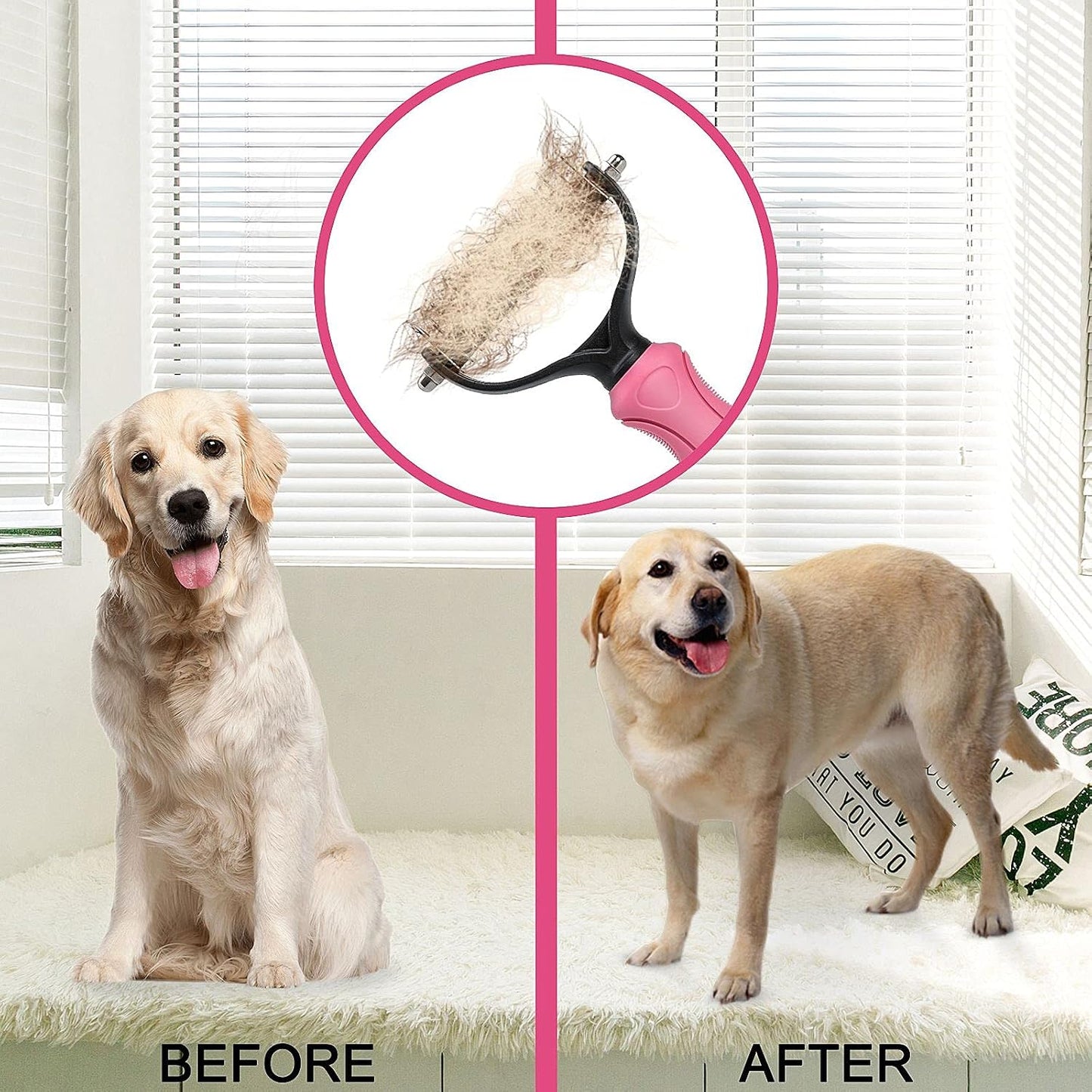 Professional pet dematting comb for cats and rabbits