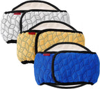 Three piece set of authentic imported male dog belly bands for pet incontinence care.