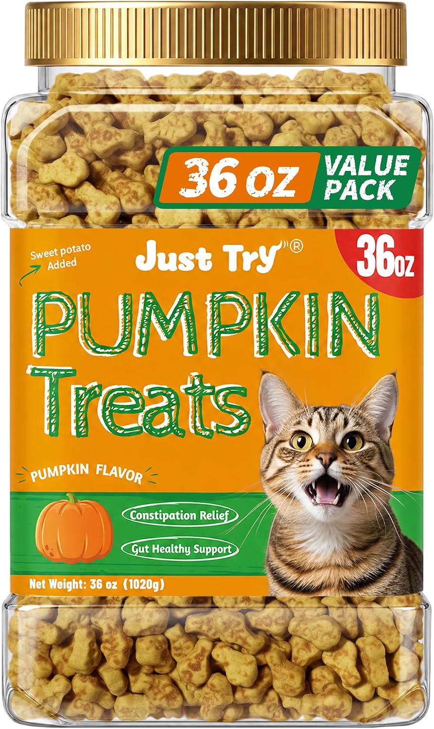 Just Try Cat Grass Treats for Indoor Cats Hairball Control 13.4 OZ - Image 13