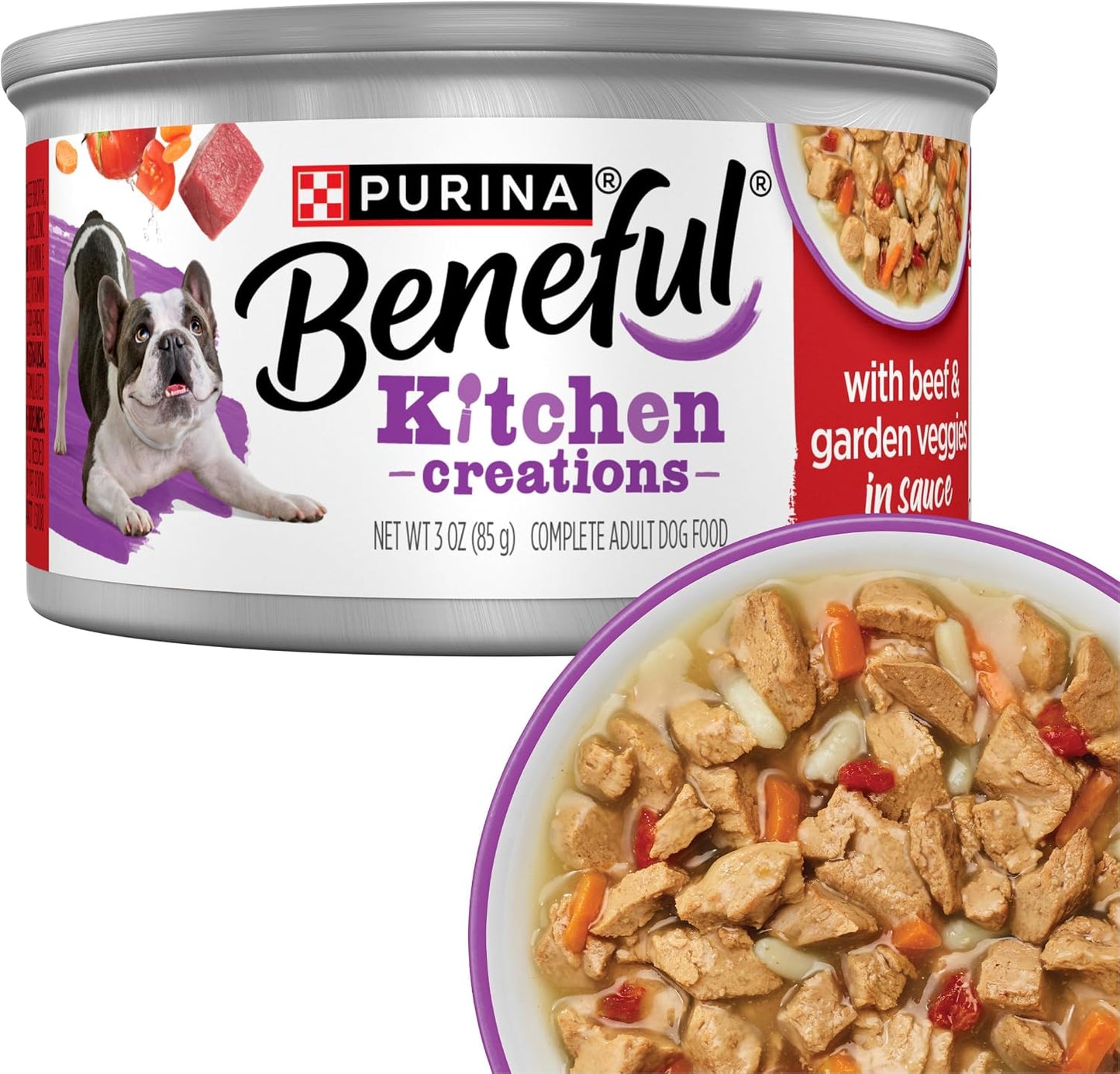 Purina Beneful Kitchen Creations With Beef, Chicken, or Lamb Wet Dog Food Variety Pack - (Pack of 30) 3 oz. Cans - Image 13