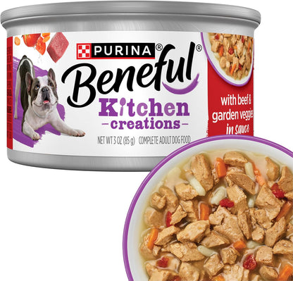 Purina Beneful Kitchen Creations With Beef, Chicken, or Lamb Wet Dog Food Variety Pack - (Pack of 30) 3 oz. Cans - Image 13