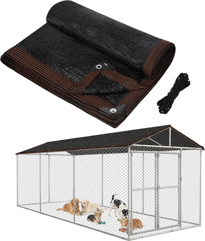 95% High Density Dog Kennel Shade Cover - 10x10ft Anti-Tear & Easy Setup Shade Cloth for Garden Outdoor Patio Greenhouse Balcony Chicken Coop Pet Crate - Image 9