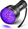 Lepro 51 LED UV Light Handheld Blacklight front view illuminating a dark surface.