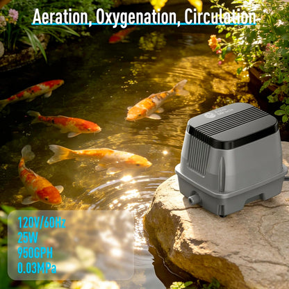 AquaMiracle ZP series air pump showing housing detail
