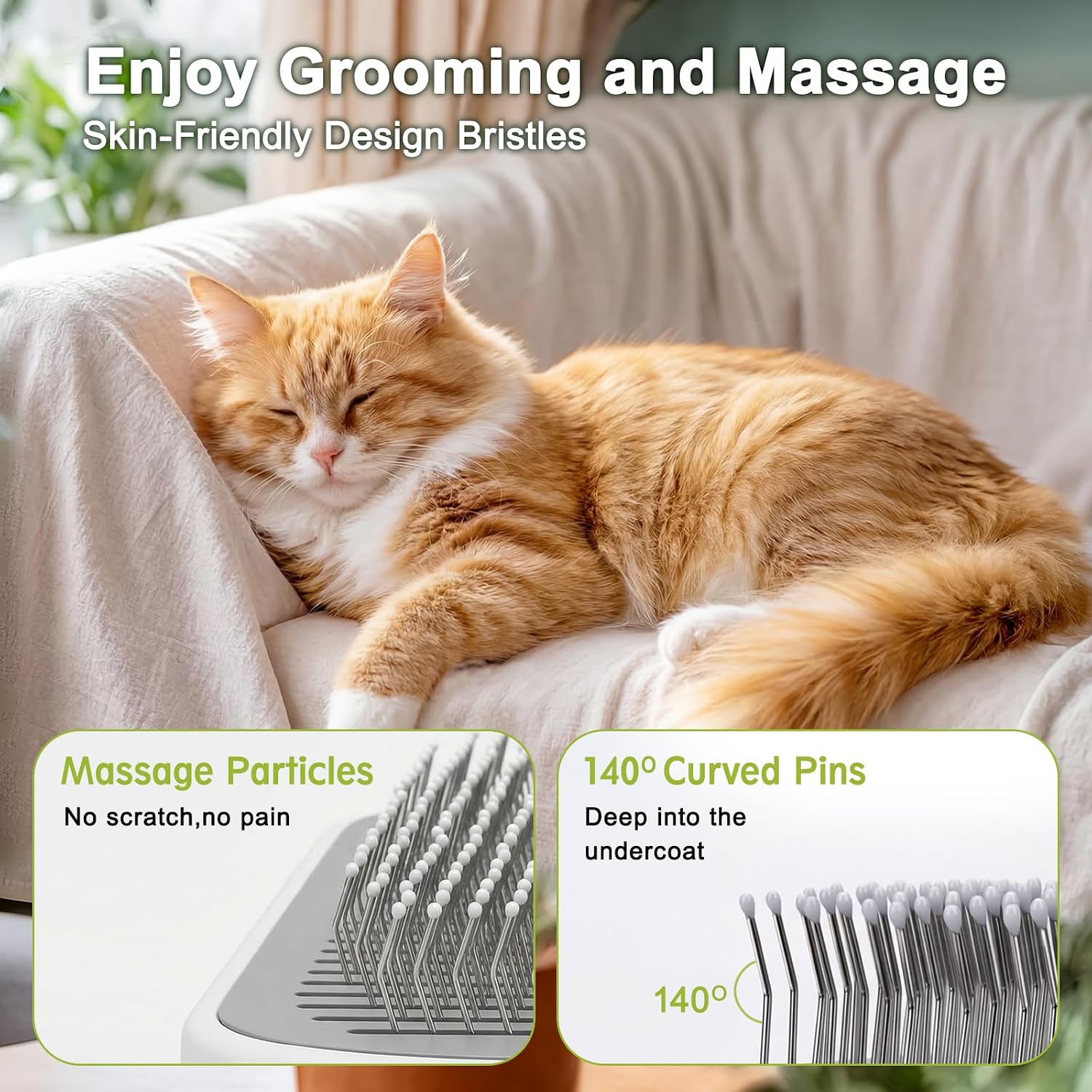Hand holding Kinttawam steam grooming brush for pets