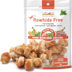 LuvChew Chicken Dog Chew Bones Medium, Rawhide Free, Grain Free, Made with Real Chicken & Wholesome Vegetables, Knotted Bones Medium 5pcs/Pack - Image 9