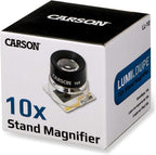 Carson LumiLoupe packaging and product highlighting authentic USA import quality