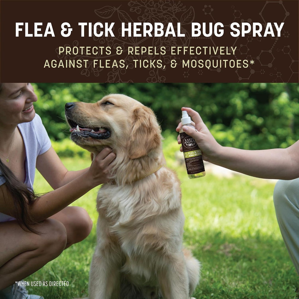 Close up of Earth Animal herbal bug spray label details