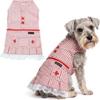 Parisian Pet Hawaiian Dog Dress - 100% Cotton Summer Clothes for Large Dogs Girl - Pet Dress with Pull-Up Straps - Floral Beach Dog Outfit - Lightweight Puppy Clothes - Stylish Dresses for Dogs - Image 9