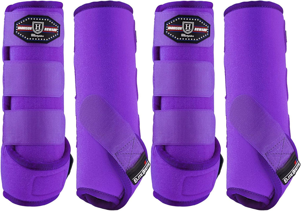 Harrison Howard Splint Boots for Horses 4 Pack, Front & Hind Horse Sport Boots with Neoprene Leg Protection - Image 13