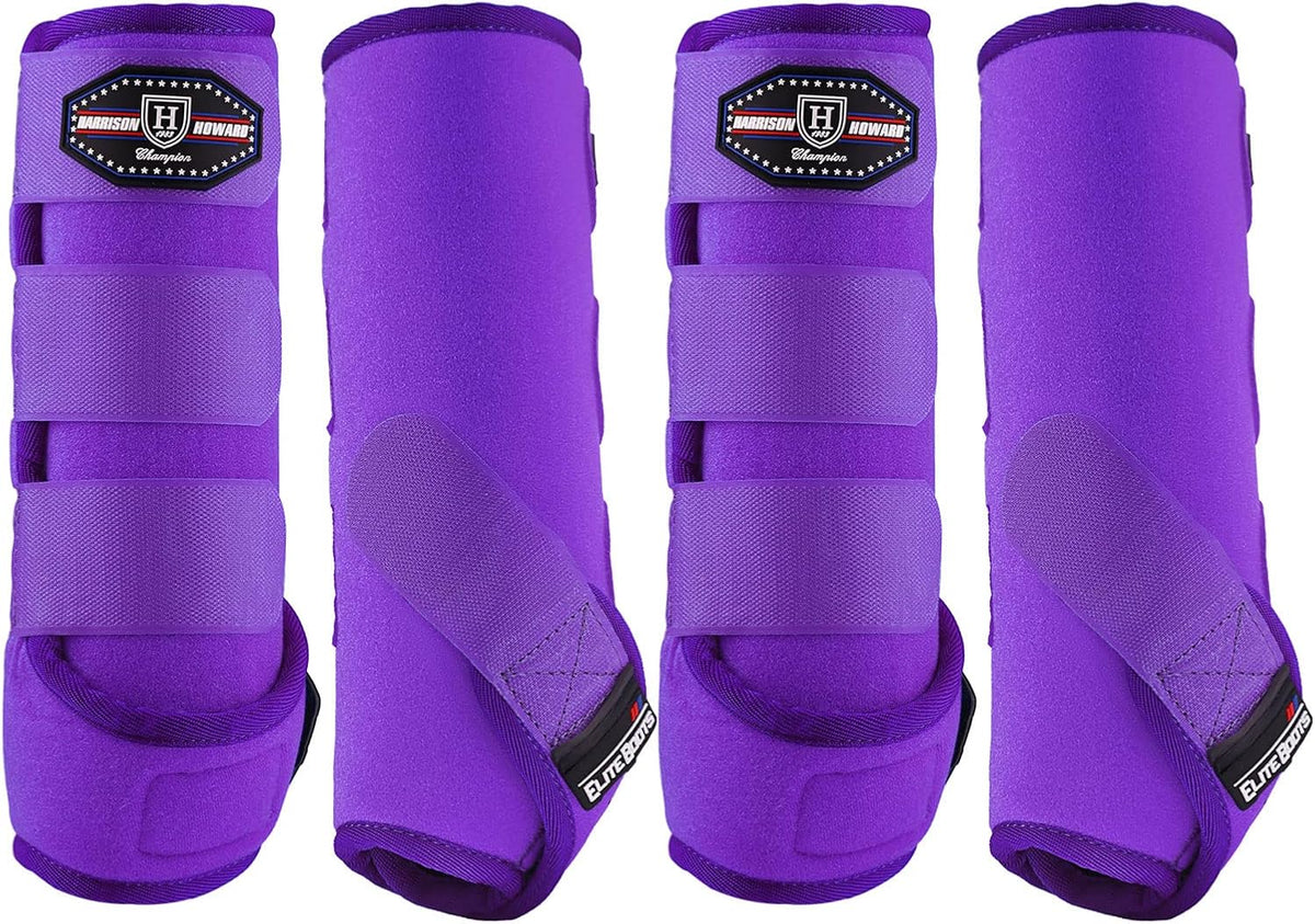 Harrison Howard Splint Boots for Horses 4 Pack, Front & Hind Horse Sport Boots with Neoprene Leg Protection - Image 13