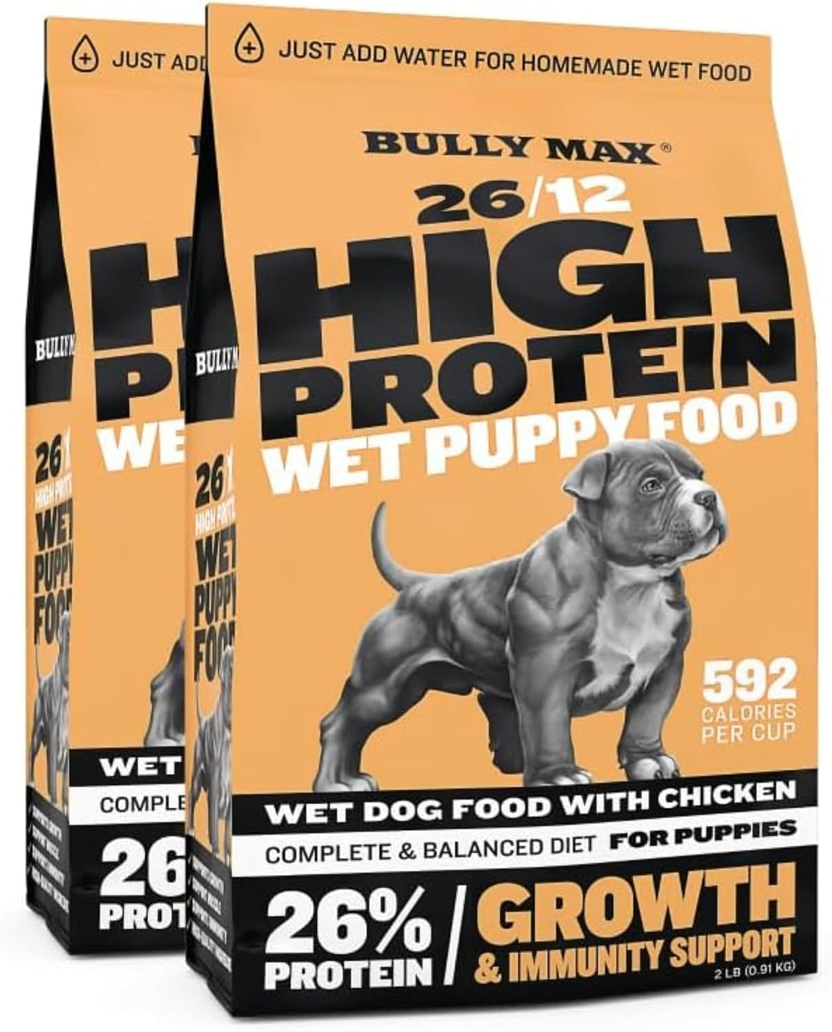 Bully Max Wet Puppy Food - Instant Fresh Dehydrated High Protein Soft Dog Food with Chicken - Healthy Growth for Small & Large Breed Puppies - 2 Dry Dog Food Pounds (Makes 5.5 lbs. of Wet Food) - Image 10